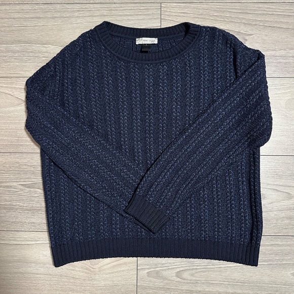 St John Sport | Women’s Crew Neck Knit Sweater Navy Blue Size Large - Picture 6 of 11